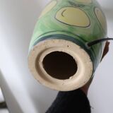 Green ceramic lamp with pop apples