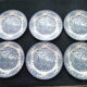 Set of 6 flat plates in Churchill English porcelain
