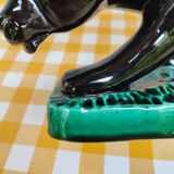 Black panther in ceramic Vallauris