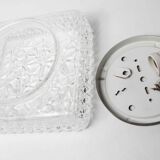 60's square glass floral-shaped ceiling