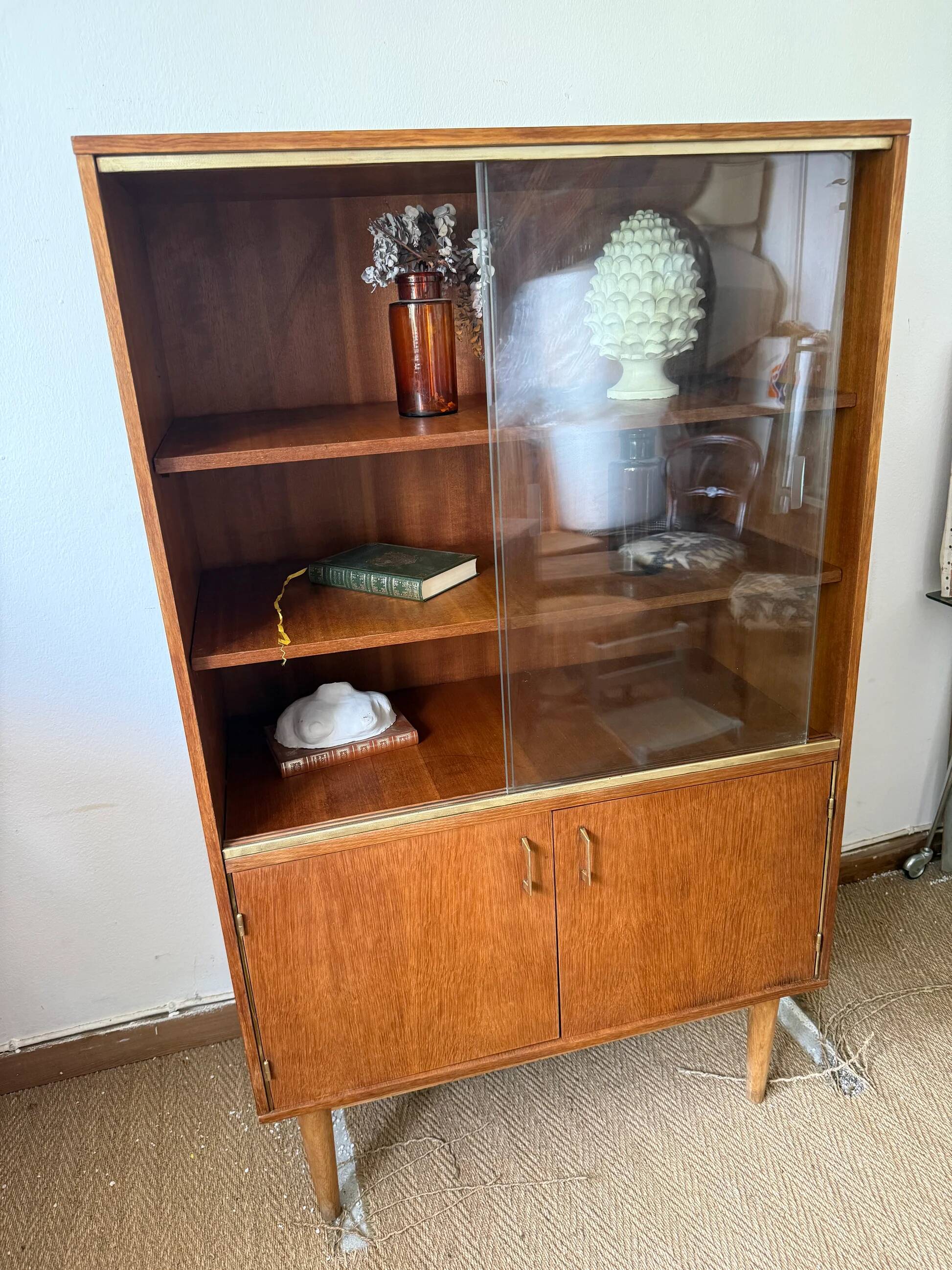 Vintage display cabinet bookshelf