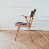 Renovated vintage armchair, bridge from the 1950s.