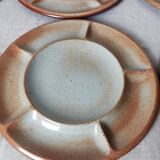 Service 6 plates with compartments Grès du Marais France