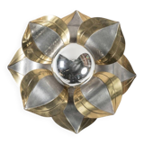 Lotus wall light or ceiling light by Henri Fernandez, Maison Honoré, 1970s.