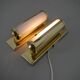 Set of Two Functionalist Brass Wall Lights, 1930s, Restored