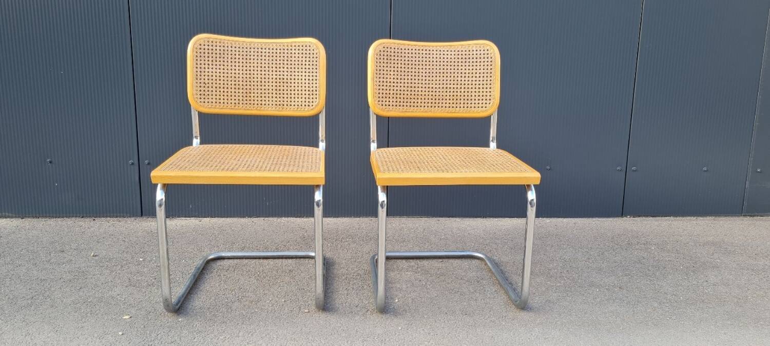 Pair of B32 chairs by Marcel Breuer