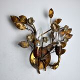 Floral wall lamp regency, midcentury, Italy