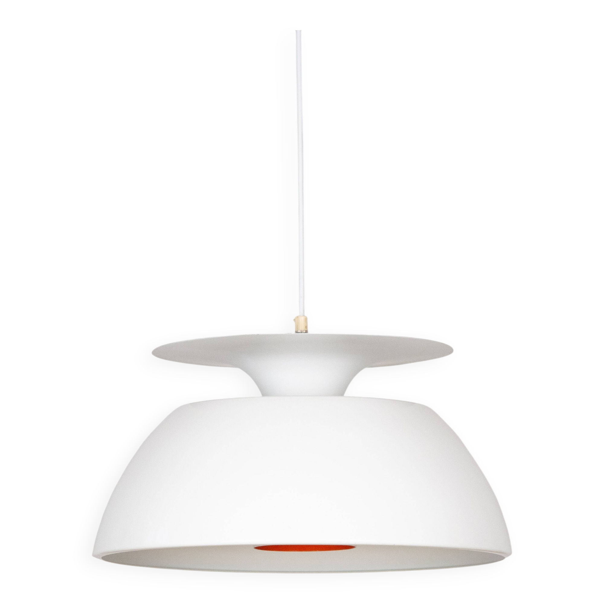 Lampe suspendue vintage danoise Jutlandia par Jorgen Hoj, Holmegaard, années 1970