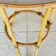 Vintage rattan and bamboo side table, circa 1969.