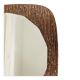 Crystal Art Sculpted Textured Wall Mirror Gold Bronze Mid-Century, Italy, 1960s