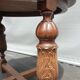 Table bureau d'armateur pieds balustre et rose des vents, style renaissance XIXe