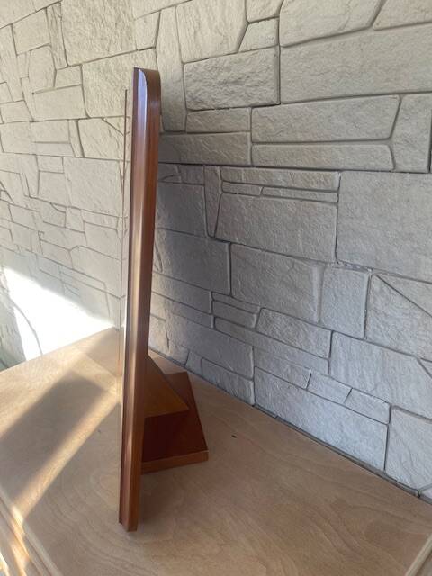 Modernist art deco mahogany mirror