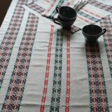 Nappe et serviettes de table tissus basque