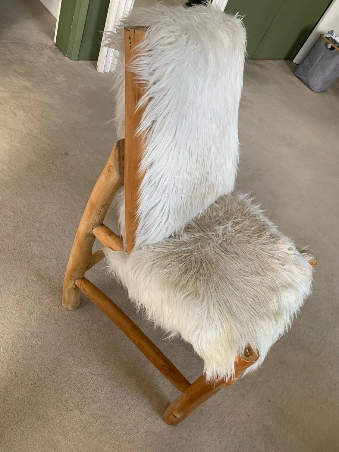 Faux fur chair