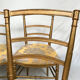 Series of four chairs Napoleon III, gilded wood