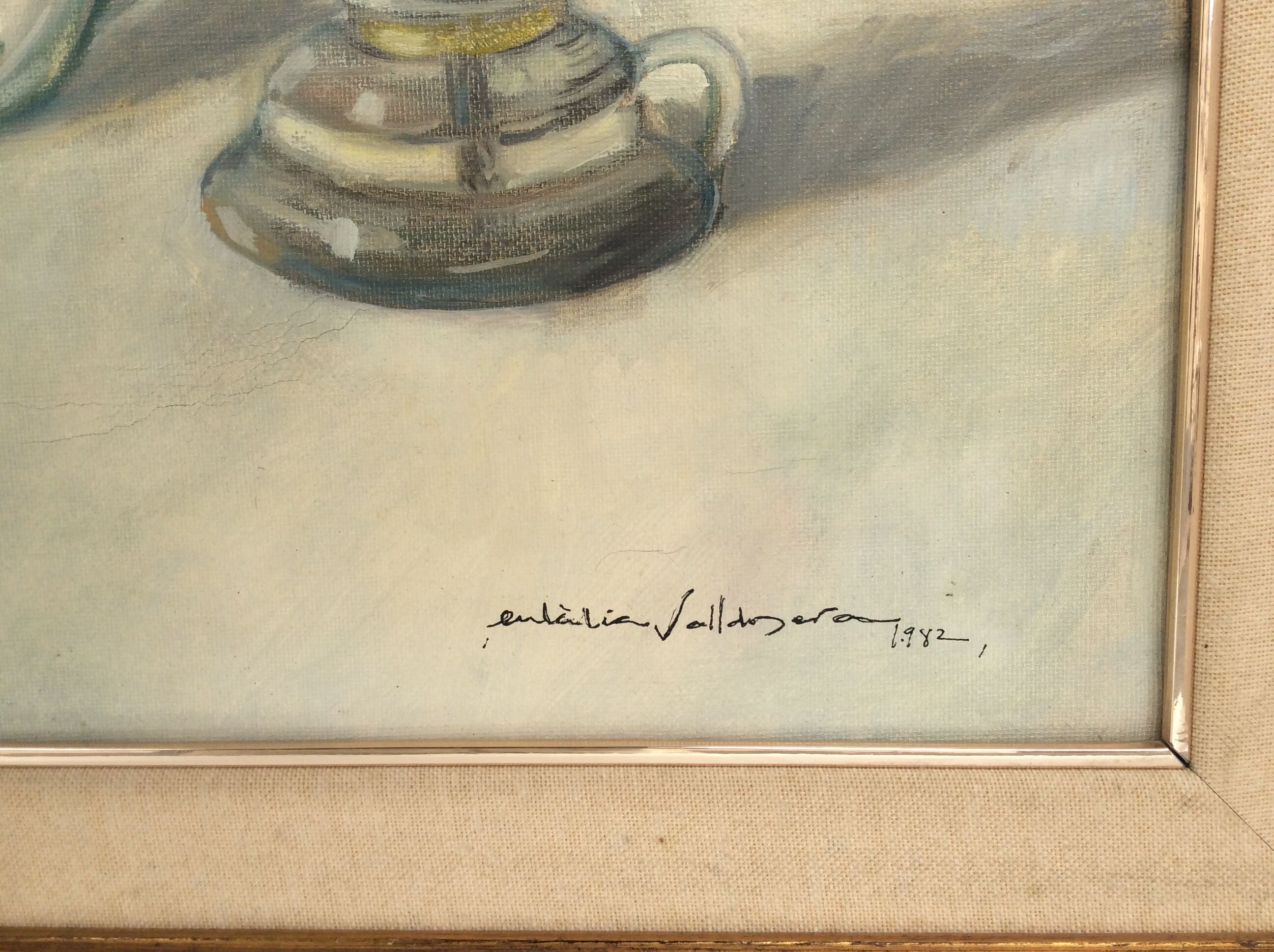 Painting signed oil on canvas, 80s