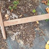 4 teak comb chairs