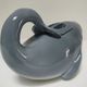 Teapot zoomorphic blue whale porcelain design Japan