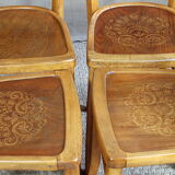 4 chairs bistro comtoises 40s
