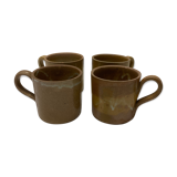 Set of 4 stoneware espresso cups