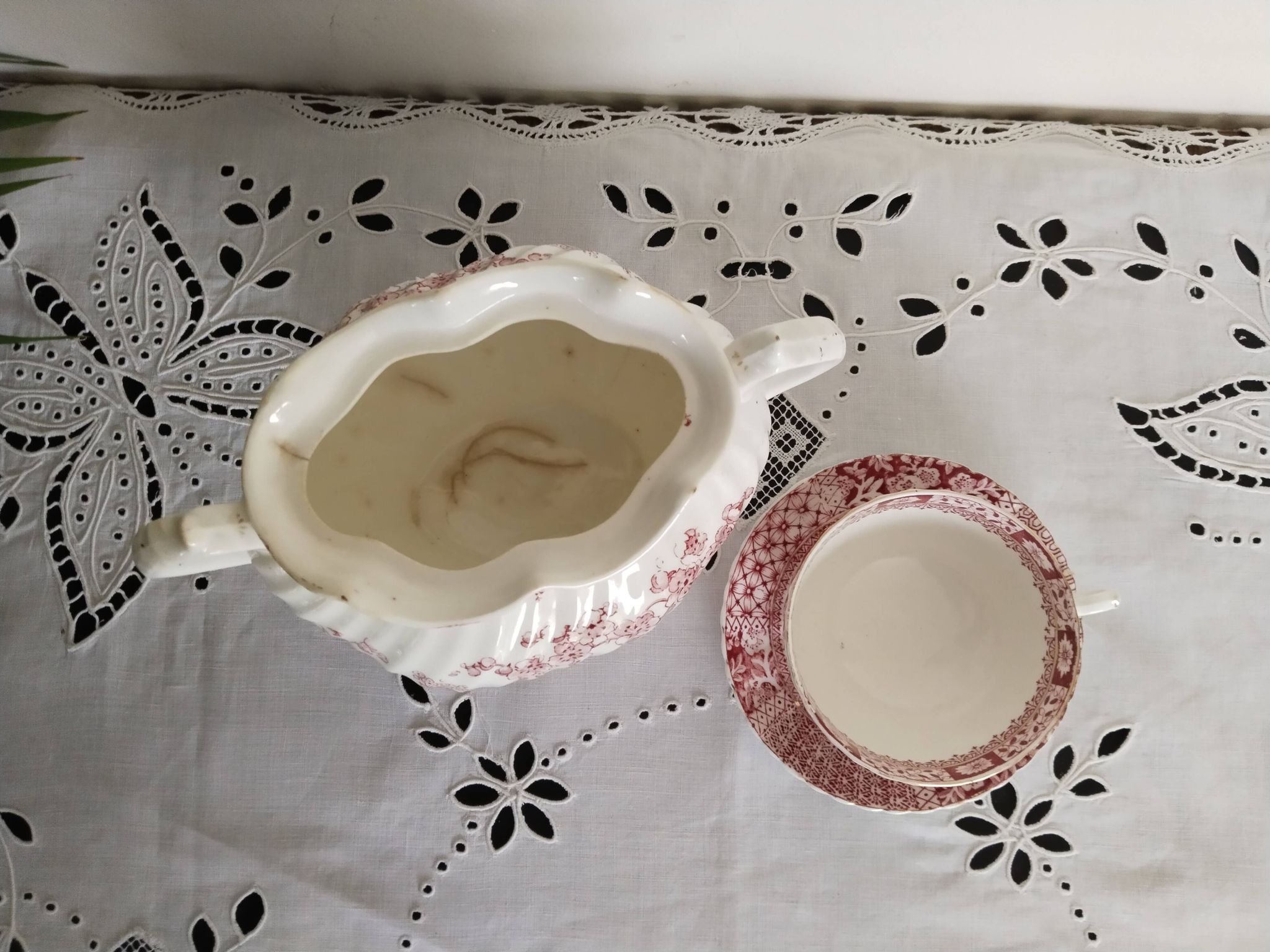 Tasse à café et sucrier en porcelaine anglaise