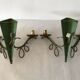2 vintage wrought iron sconces 50s