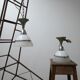 Two Tone Antique Glass Ceiling Pendants (2)