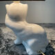 Vintage ceramic enamel cat lamp from the 1970s.