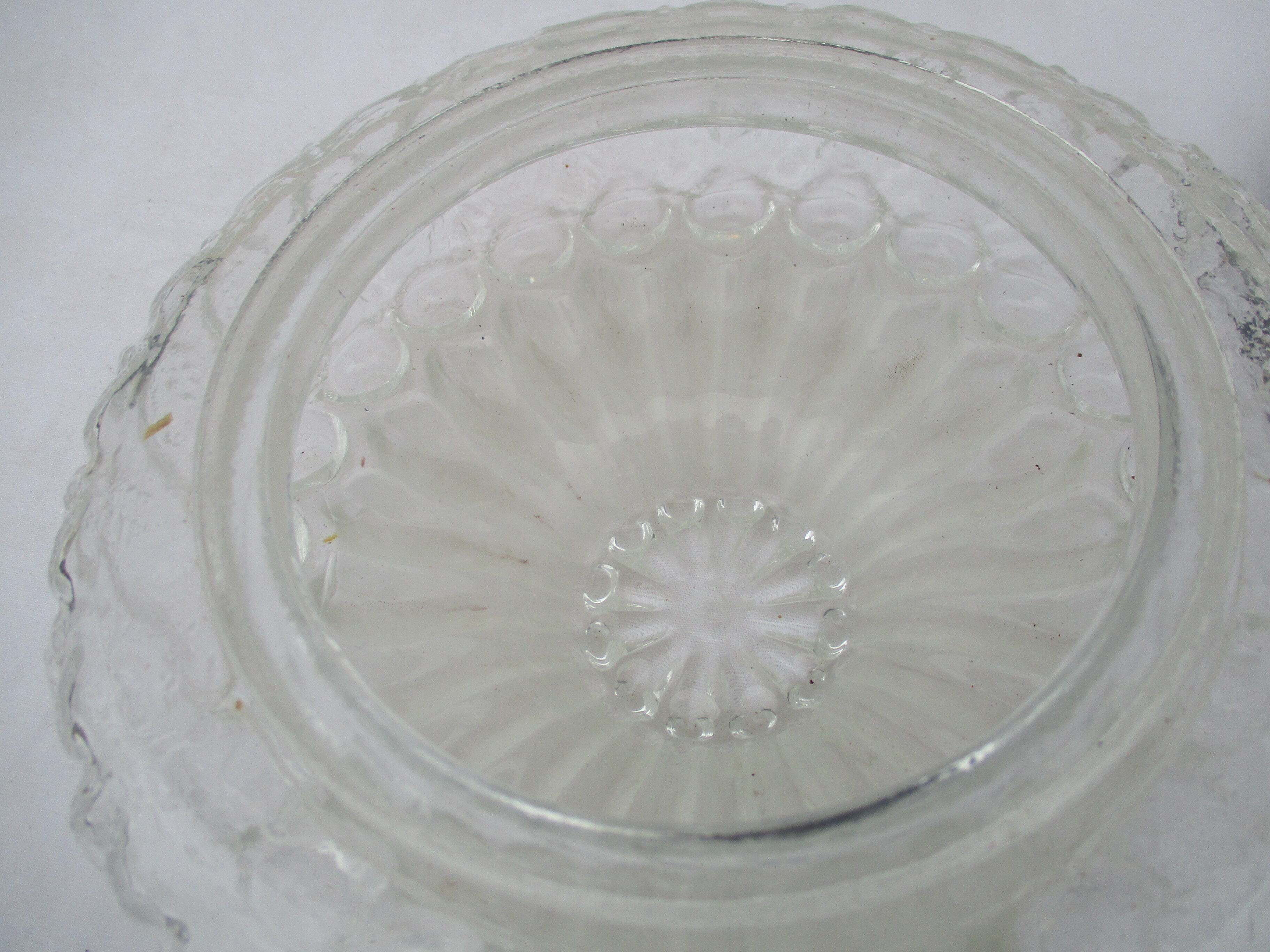 Old ceiling lamp molded glass