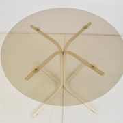 Round dining table,Metal and Glass,1970's.