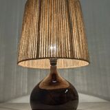 Vintage ceramic lamp and jute rope