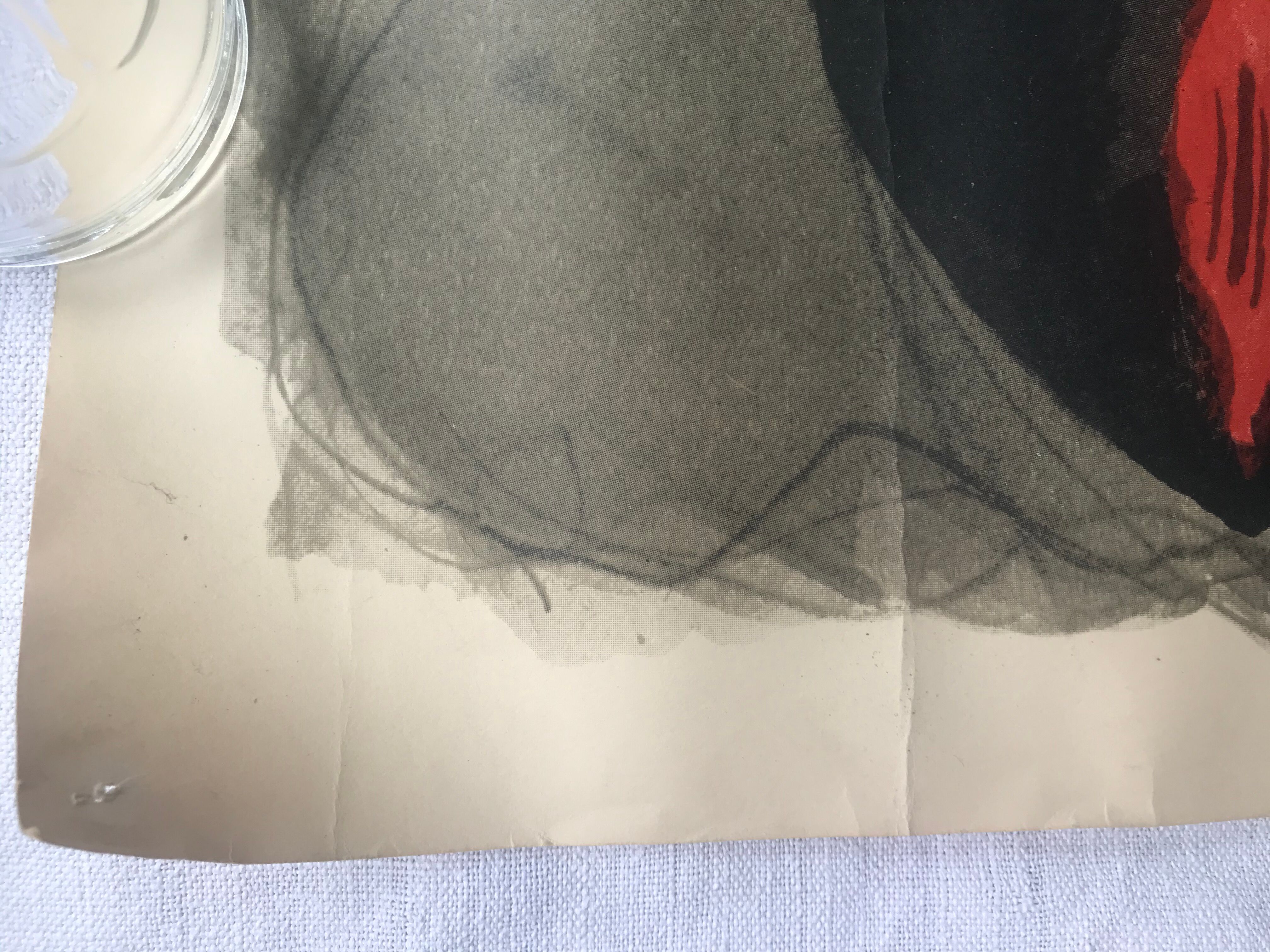 Poster Georges Braque litho offset 1956 - Three red birds -