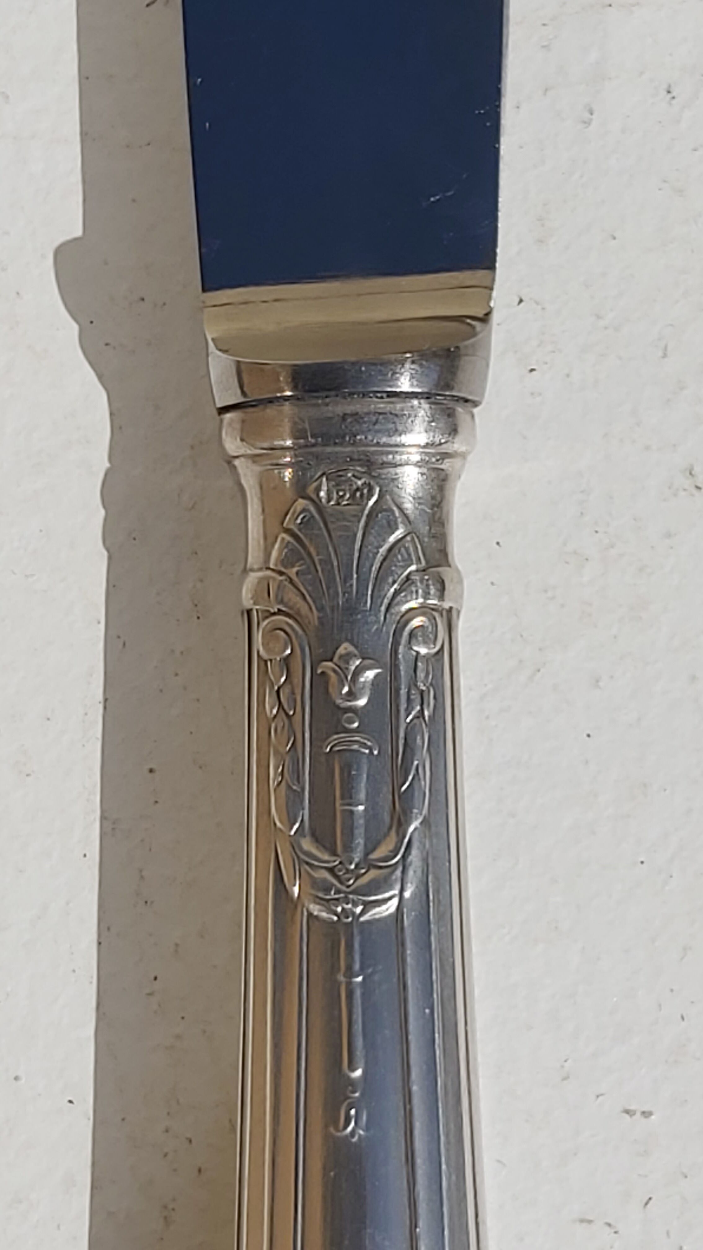 Set of 24 SFAM silver metal knives with stainless steel blades