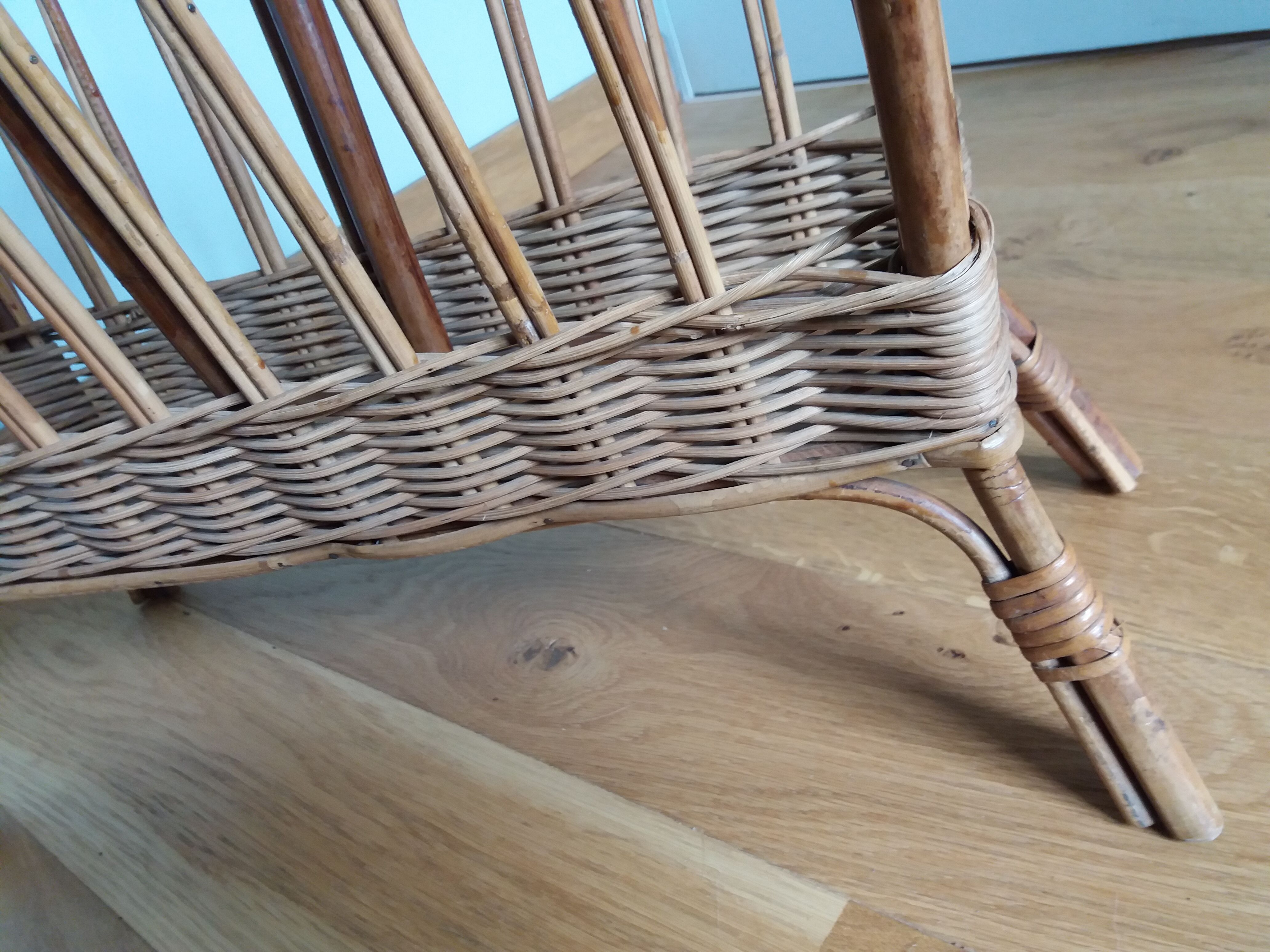 Wicker rattan magazine holders