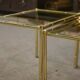Bamboo imitation brass nesting tables 1980s