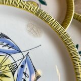 Set of 6 vintage dessert plates from the Flamingo series by Stavangerflint