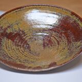 Plat de céramiste Belge couleur marron circa 1940