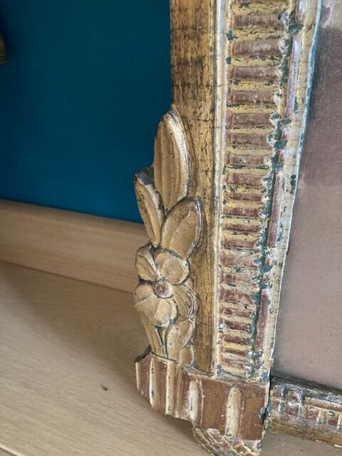 Old mirror gilded wood style L XVI