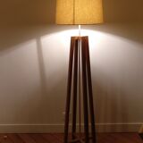 Lampadaire avec trépied en bois