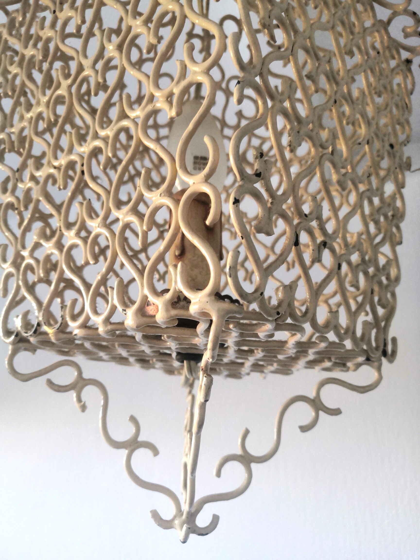 Lantern suspension in metal hooks design 50s - 60s