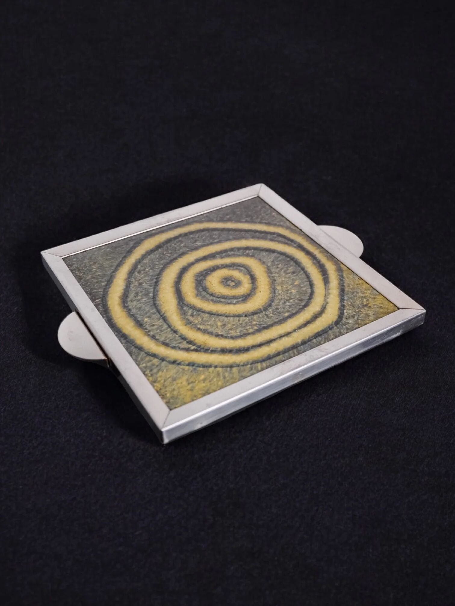 Space age spiral ceramic trivet, Spain, 1970s