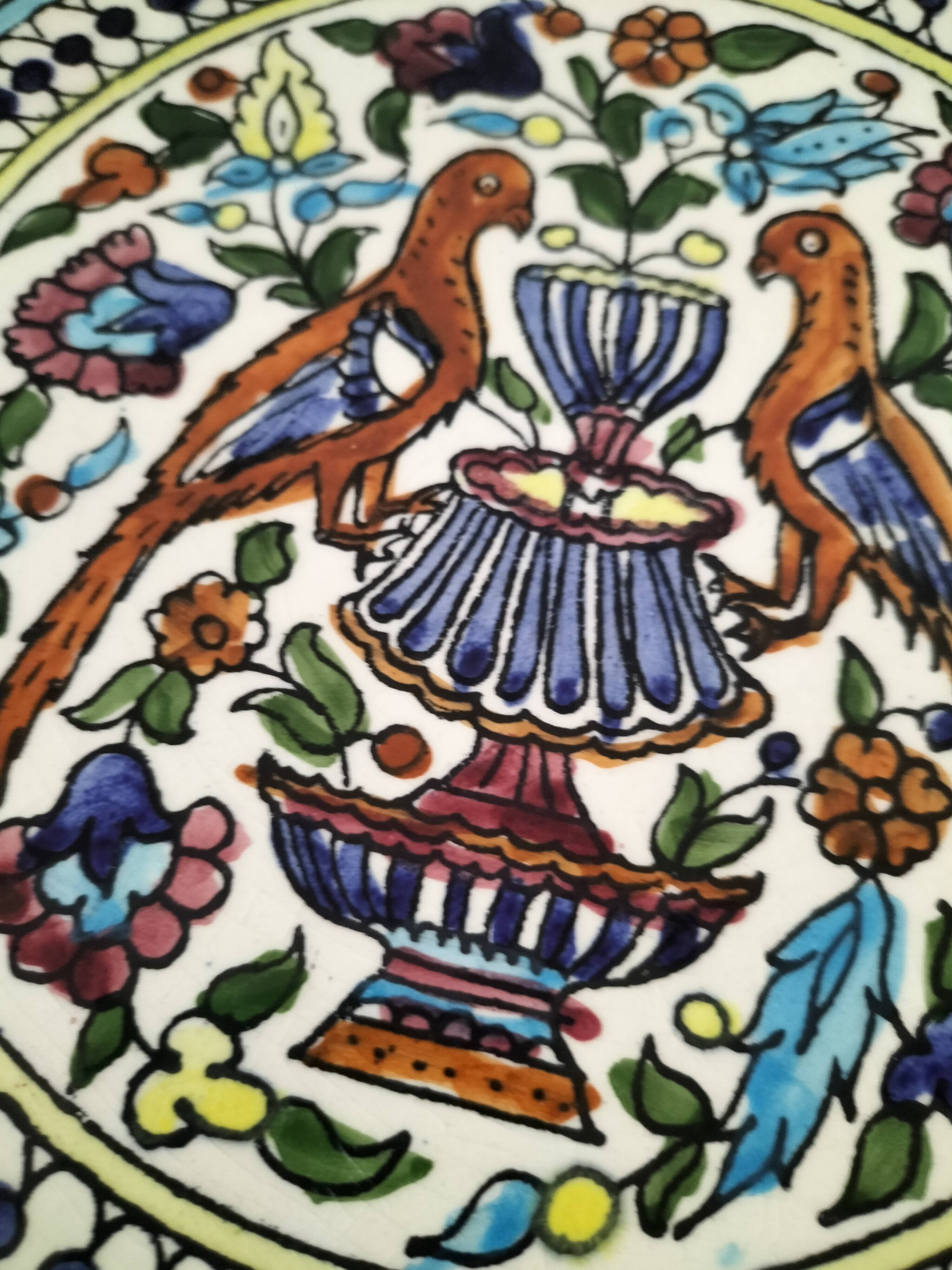 Decorative earthenware wall plate – Mediterranean style