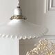 Suspension en opaline blanche