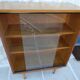 Storage unit, display cabinet with sliding glass doors, Scandinavian style