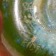 Glass paste vase 1970s abstract decor signed Biot monogram g r