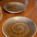 12 flat plates in sandstone from Salins les Bains, 1960s