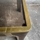 Pair of Gold Bronze Side Tables with Smoked Glass Tops — Solid Bronze, 1970s Belgian Design