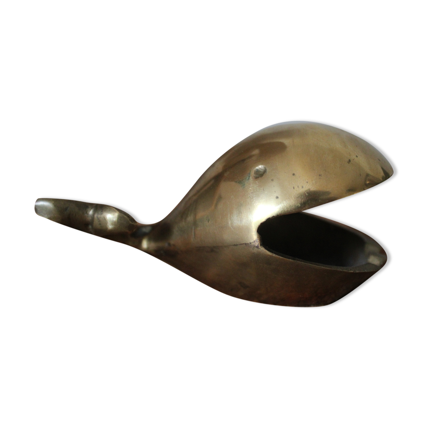 Brass whale ashtray