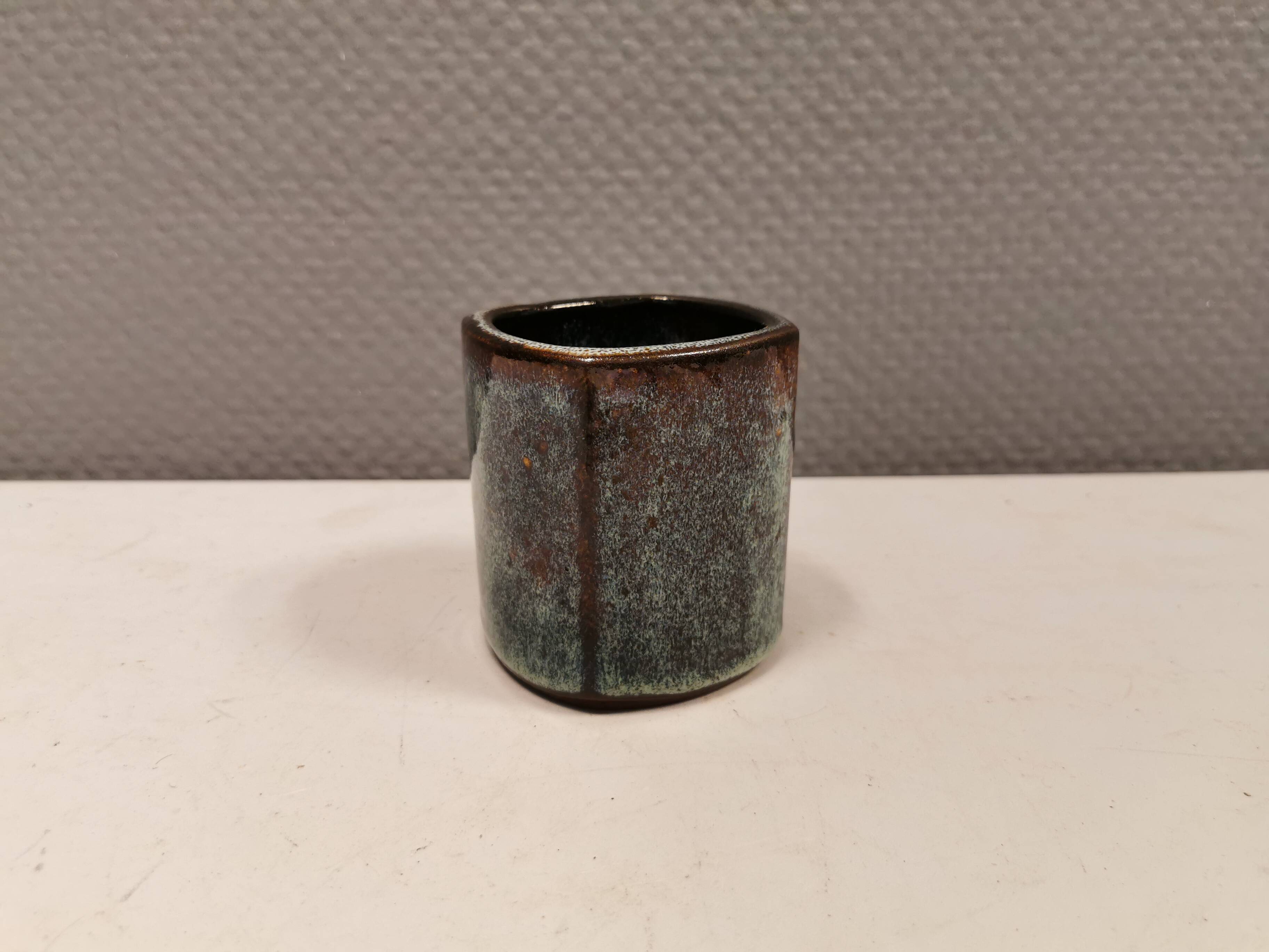 Vase in several shades of blue, from Danish stogo art pottery