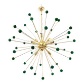Contemporary Green “Star” Murano Glass Sputnik Chandelier